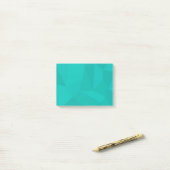 Turquoise, moderne, coole, trendy geometrische kun post-it® notes (Op bureau)