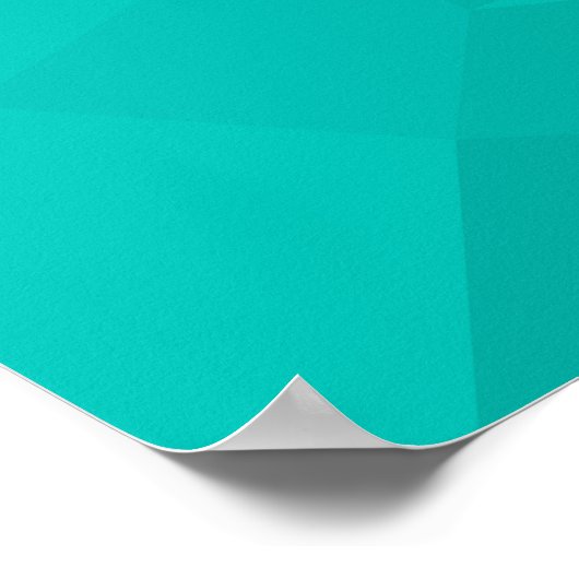 Turquoise, moderne, coole, trendy geometrische kun poster (Hoek)