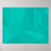 Turquoise, moderne, coole, trendy geometrische kun poster (Voorkant)