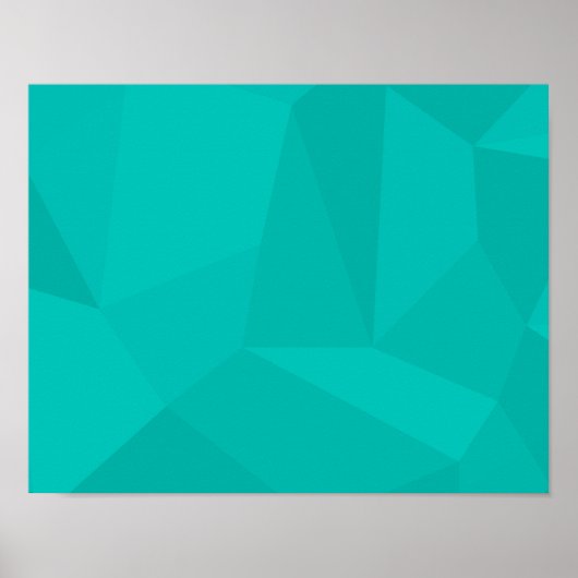 Turquoise, moderne, coole, trendy geometrische kun poster (Voorkant)