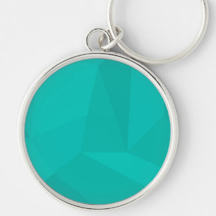 Turquoise, moderne, coole, trendy geometrische kun sleutelhanger