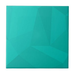 Turquoise, moderne, coole, trendy geometrische kun tegeltje