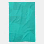 Turquoise, moderne, coole, trendy geometrische kun theedoek (Verticaal)