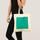 Turquoise, moderne, coole, trendy geometrische kun tote bag (Voorkant (product))