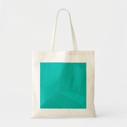 Turquoise, moderne, coole, trendy geometrische kun tote bag (Voorkant)