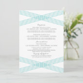 Turquoise Moderne Deco Informatiekaart Kaart (Staand voorkant)