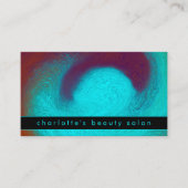 Turquoise Moderne Unieke Aangepaste QR Code Cadeau Visitekaartje (Voorkant)