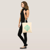 Turquoise Moeder van de Bride Wedding Canvas tas (Voorkant (model))