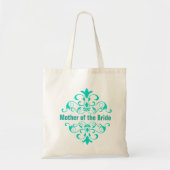 Turquoise Moeder van de Bride Wedding Canvas tas (Voorkant)