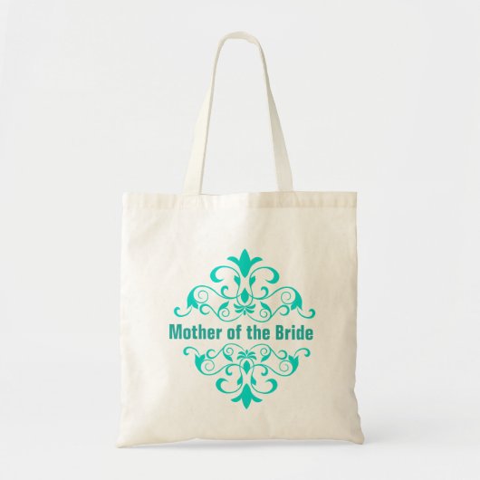 Turquoise Moeder van de Bride Wedding Canvas tas (Voorkant)