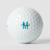Turquoise Monogram Titleist VI Golf Balls Golfballen (Voorkant)