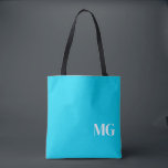 Turquoise Monogram Tote Bag<br><div class="desc">Turquoise Monogram Canvas tas</div>