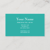 Turquoise Monogram Visitekaartjes - Fun Spirals (Achterkant)
