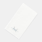 Turquoise Monogram Zwangerschrift Wit  Servet (Hoek)