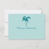 Turquoise Montego Bay Jamaica RSVP Kaart (Achterkant)