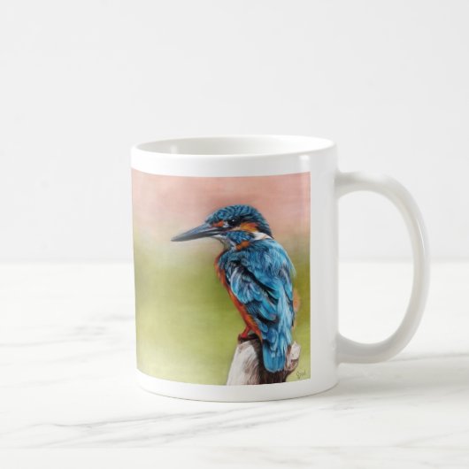 Turquoise Morning Kingfisher Bird Koffiemok (Rechts)