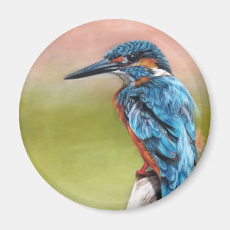 Turquoise Morning Kingfisher Bird Magneet