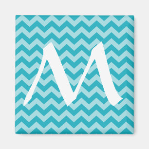 Turquoise Moroccan Moods Chevrons Magneet