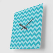 Turquoise Moroccan Moods Chevrons Vierkante Klok (Hoek)