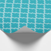 Turquoise Moroccan Moods Quatrefoil Cadeaupapier (Hoek)