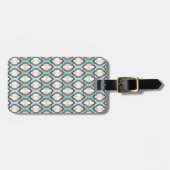Turquoise Moroccan Pattern Bagagelabel (Voorkant horizontaal)