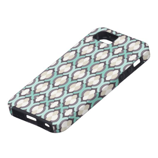 Turquoise Moroccan Pattern Case-Mate iPhone Case (Onderkant)