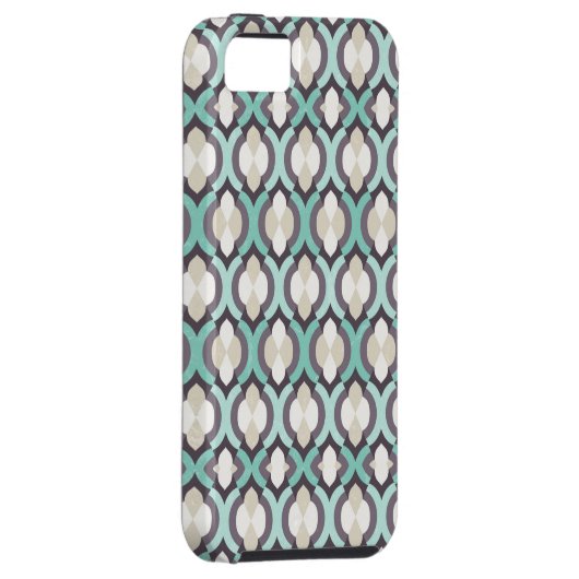 Turquoise Moroccan Pattern Case-Mate iPhone Case (Back/Rechts)