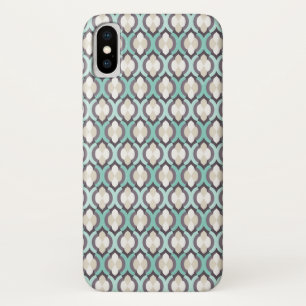 Turquoise Moroccan Pattern iPhone X Hoesje