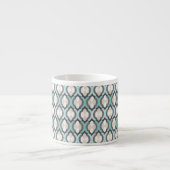 Turquoise Moroccan Pattern Espresso Kop (Voorkant)