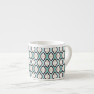 Turquoise Moroccan Pattern Espresso Kop
