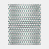 Turquoise Moroccan Pattern Fleece Deken (Voorkant)