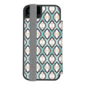 Turquoise Moroccan Pattern Incipio iPhone Portemonnee Hoesje (Agenda Achterkant)