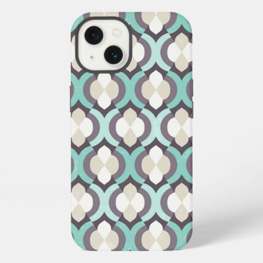 Turquoise Moroccan Pattern iPhone Hoesje (Achterkant)