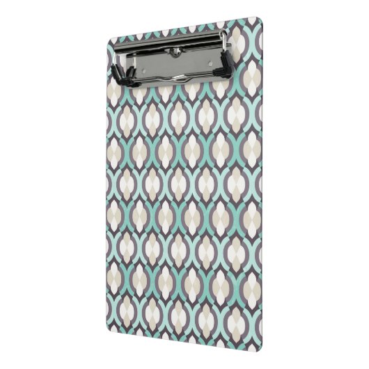 Turquoise Moroccan Pattern Mini Klembord (Angled2)