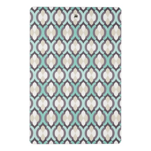 Turquoise Moroccan Pattern Mini Klembord (Achterkant)