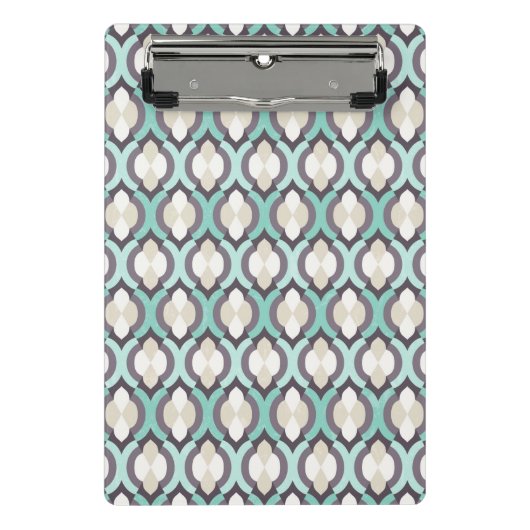 Turquoise Moroccan Pattern Mini Klembord (Voorkant)