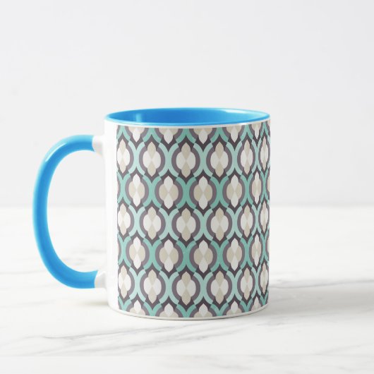 Turquoise Moroccan Pattern Mok (Links)