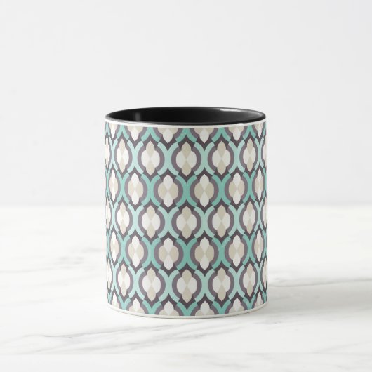 Turquoise Moroccan Pattern Mok (Midden)