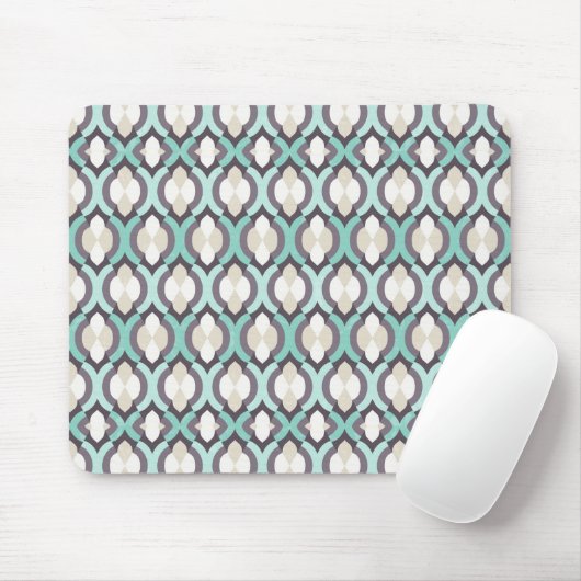Turquoise Moroccan Pattern Muismat (Met muis)