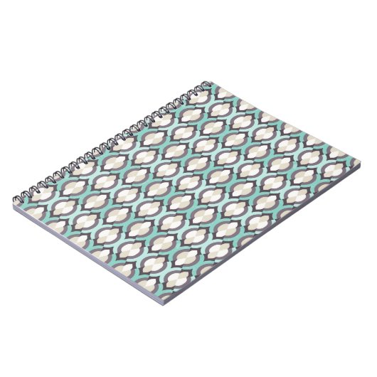 Turquoise Moroccan Pattern Notitieboek (Linkerzijde)