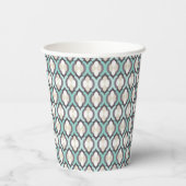 Turquoise Moroccan Pattern Papieren Bekers (Achterkant)