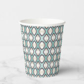Turquoise Moroccan Pattern Papieren Bekers (Rechts)