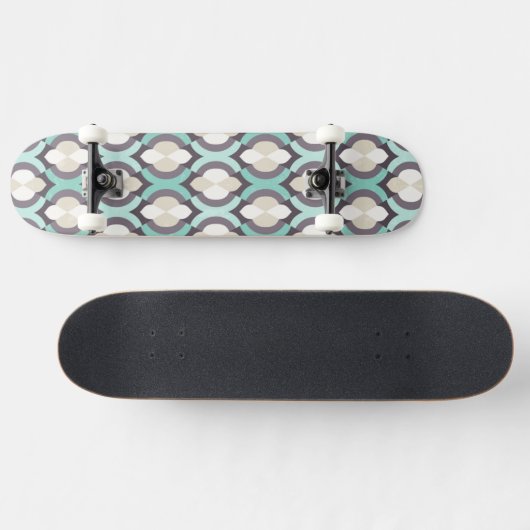 Turquoise Moroccan Pattern Persoonlijk Skateboard (Horizontaal)