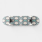 Turquoise Moroccan Pattern Persoonlijk Skateboard (Horizontaal)