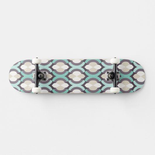Turquoise Moroccan Pattern Persoonlijk Skateboard (Horizontaal)