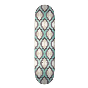 Turquoise Moroccan Pattern Persoonlijk Skateboard