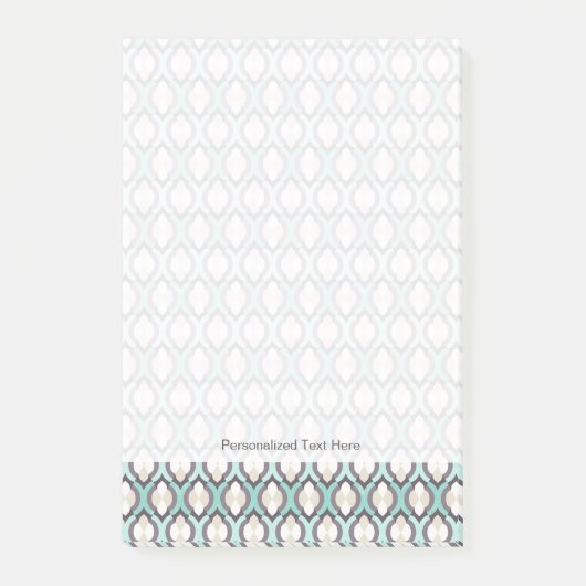 Turquoise Moroccan Pattern Post-it® Notes (Voorkant)
