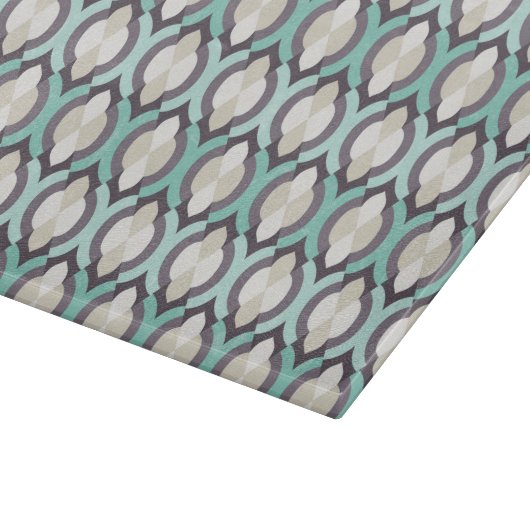 Turquoise Moroccan Pattern Snijplank (Hoek)