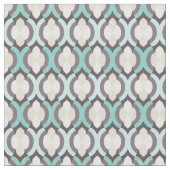 Turquoise Moroccan Pattern Stof (Close Up)