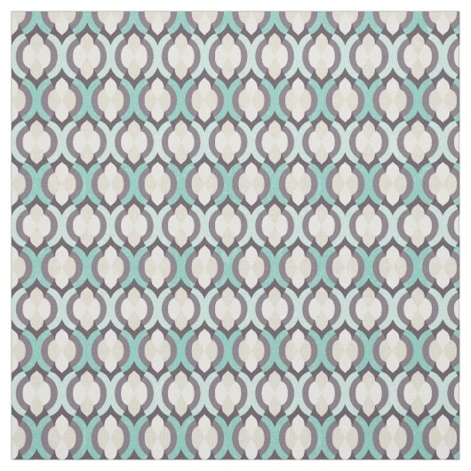 Turquoise Moroccan Pattern Stof (Swatch)